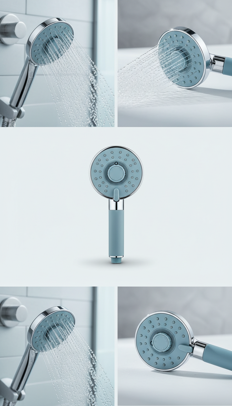Adjustable dual-mode shower nozzle